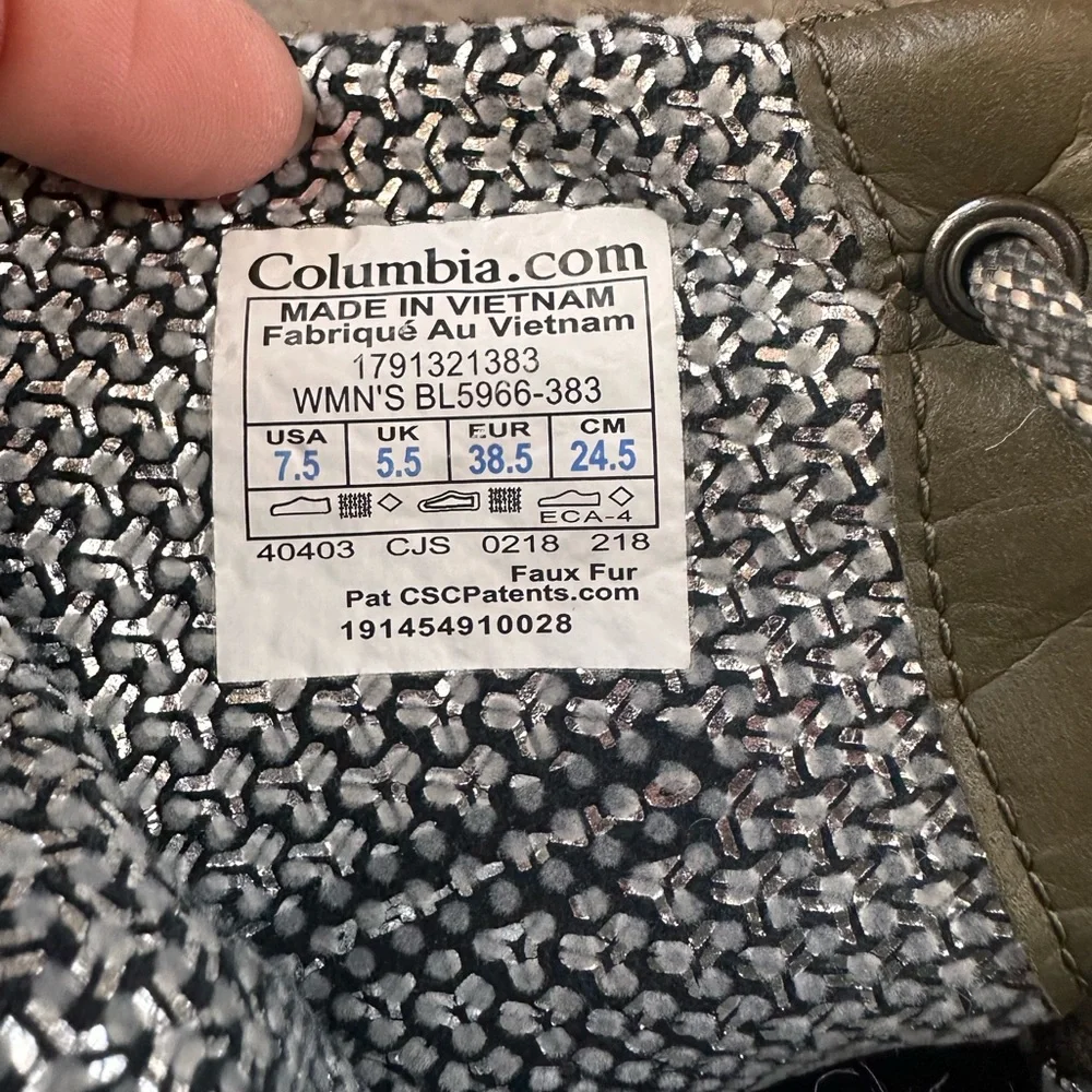 Columbia Boots Meadows Shorty Omni Heat 3D Winter In Army Green Mid Calf